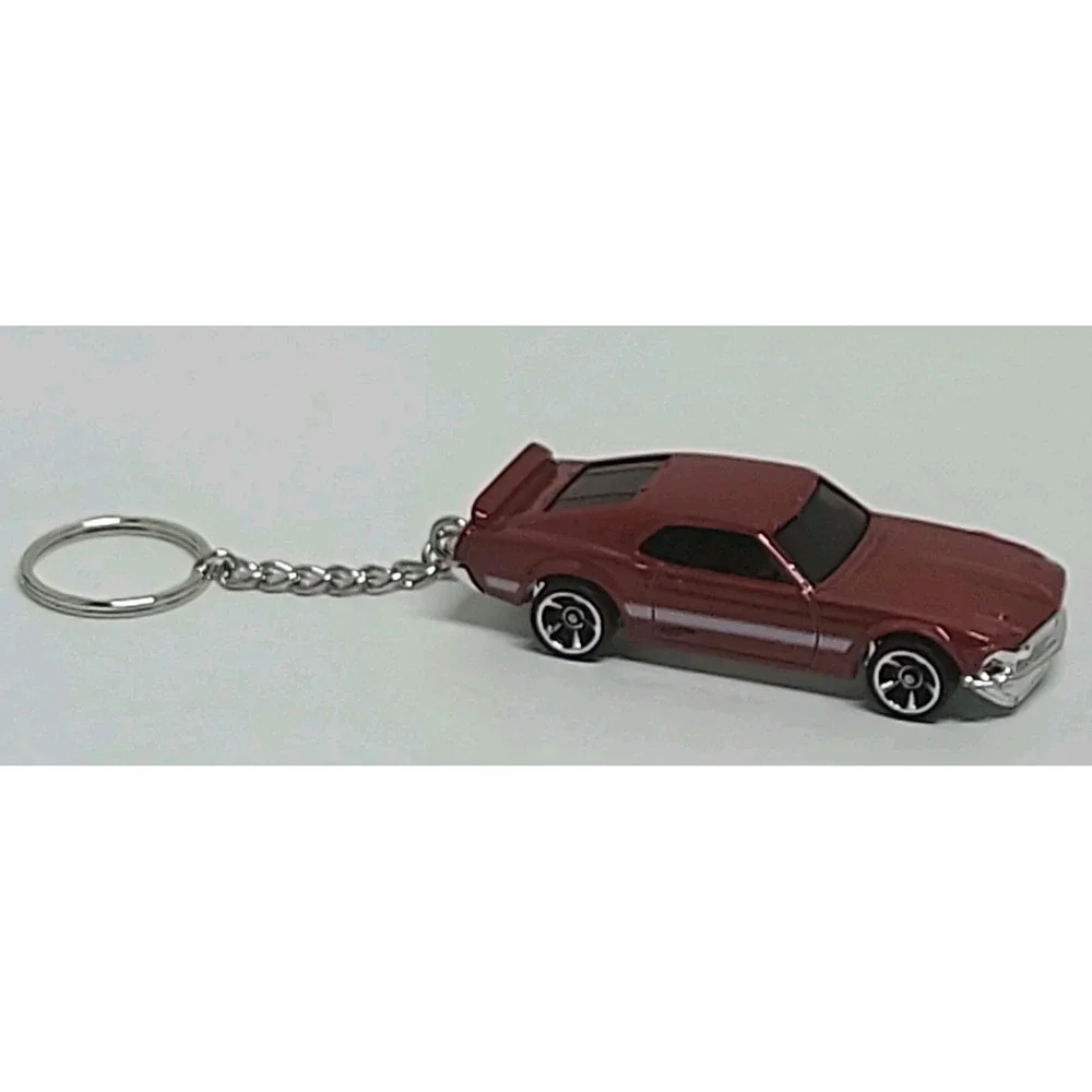 Hot Wheels '69 Ford Mustang Boss 302 Diecast 1:64 Custom Keychain